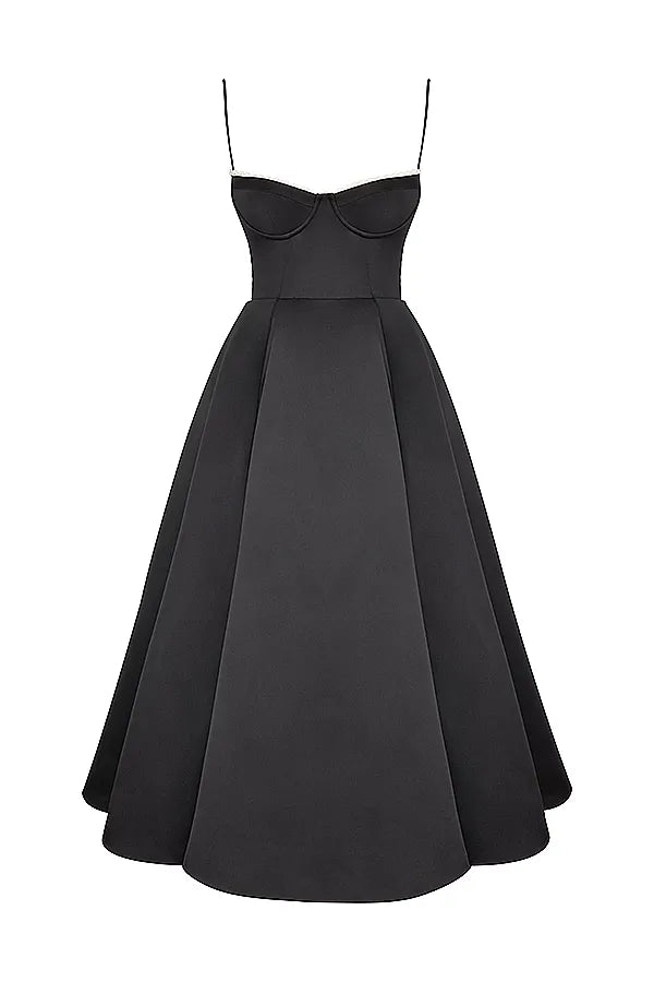 SELENE MIDI DRESS - BLACK