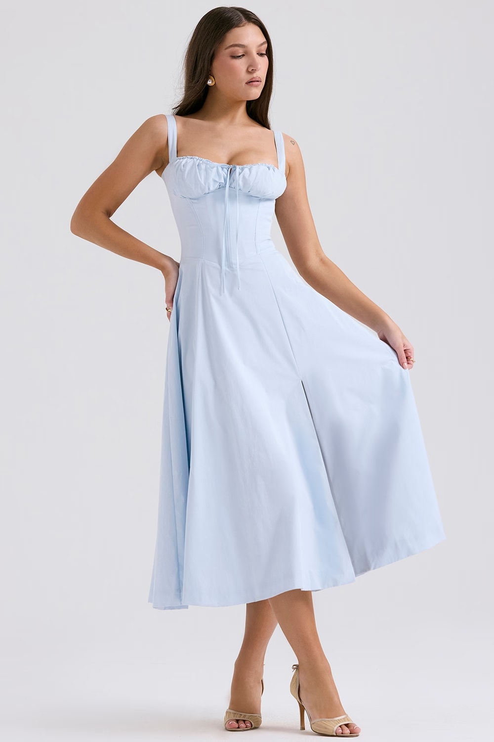 DAHLIA MIDI DRESS - BLUE