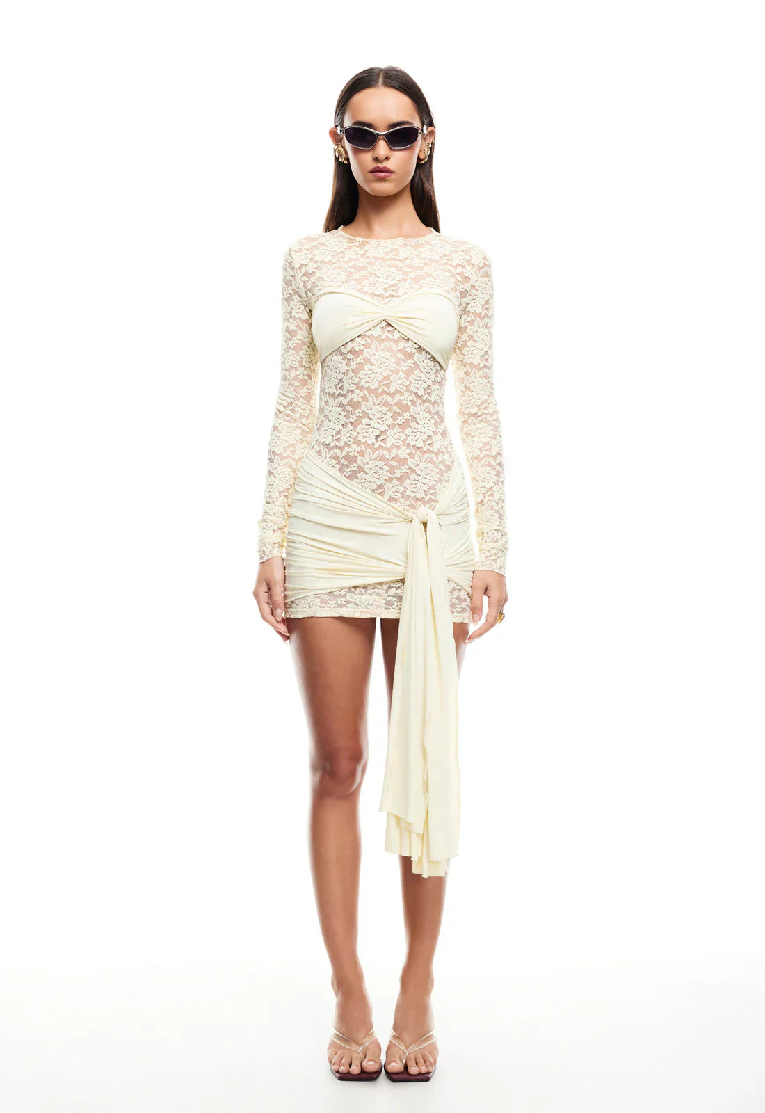 Clover Mini Dress - Beige