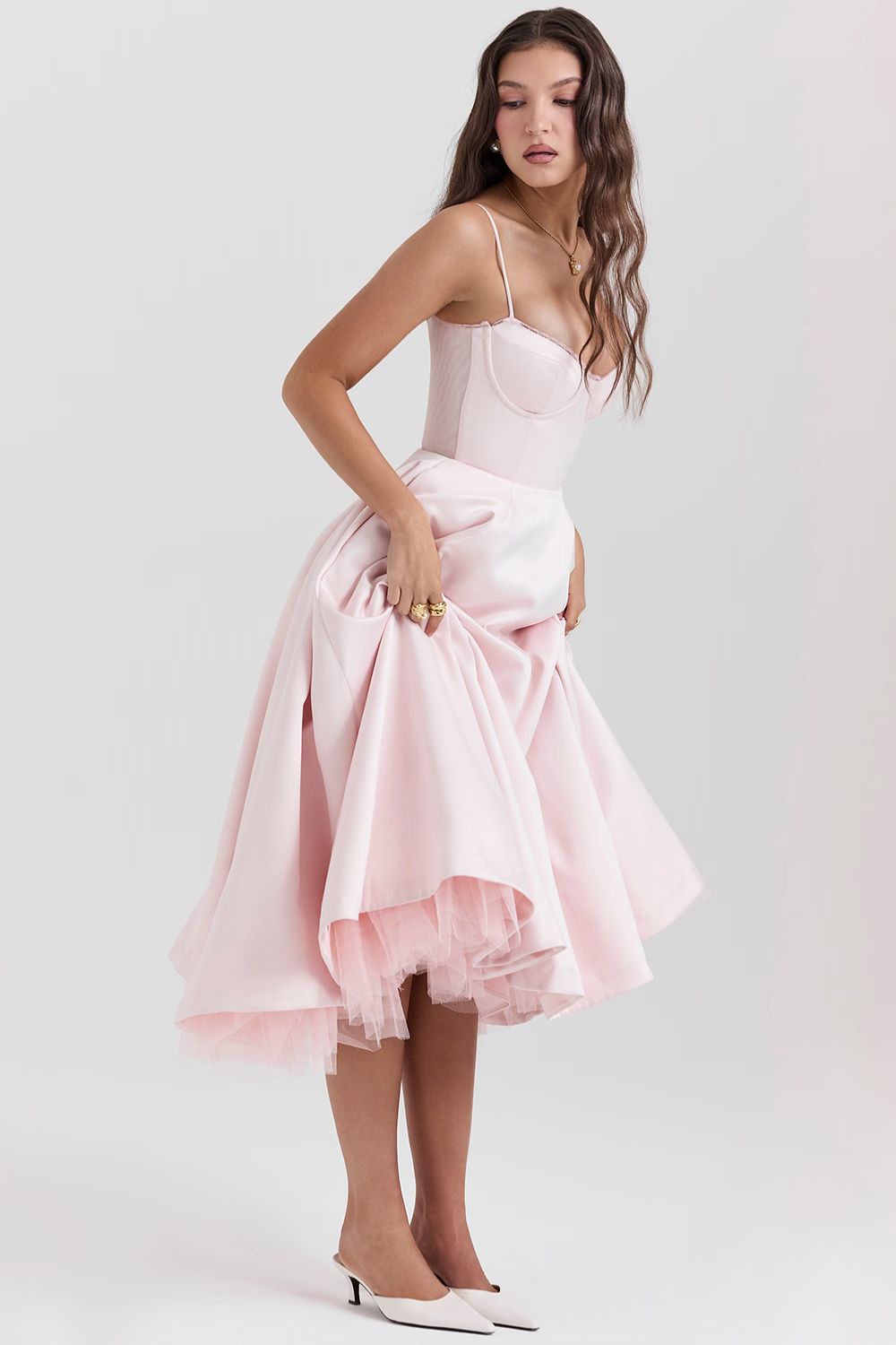 SELENE MIDI DRESS - BLUSH