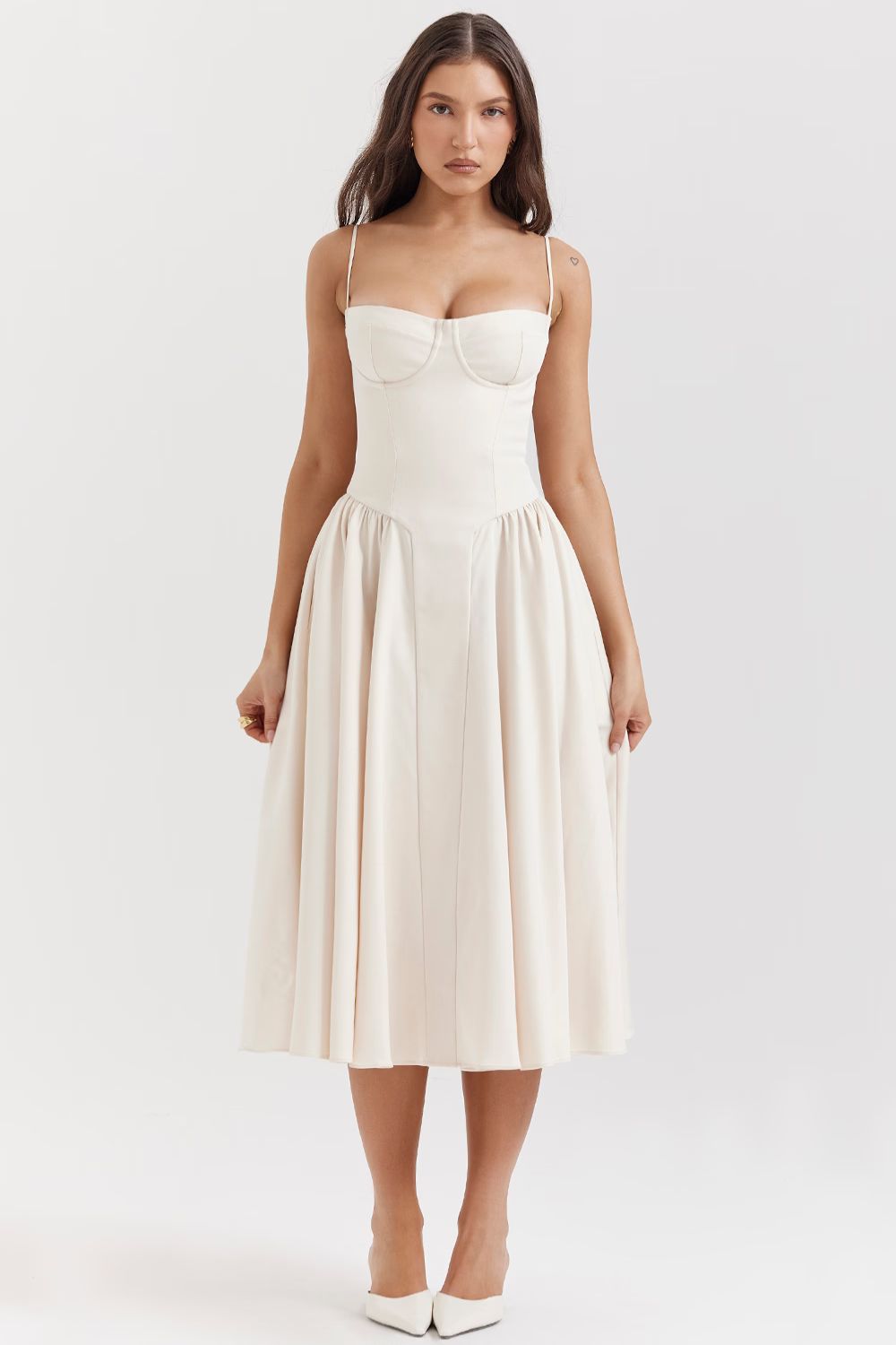 PENELOPE MIDI DRESS - CREAM