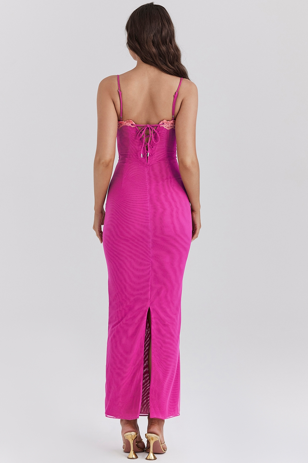 ARIELA MAXI DRESS - RASPBERRY LACE